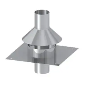 Jeremias roof plate with rear ventilation Ø80 mm (model TN0625A080)
