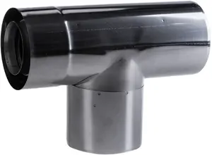 SpiroFlex turbo double-wall T-piece 60/100 for flue/air ducting