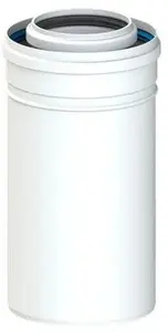 Dūmvadu caurule Poujoulat SX-PPD60/100RB divsienu PP/AL 60/100, balta, 1 m