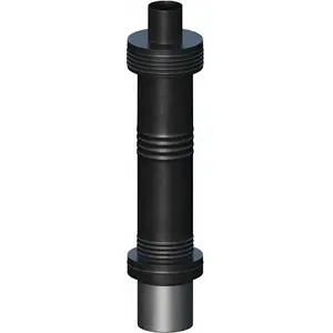 Ricom vertical steel terminal outlet DN60/100 black - model NN60/100DDBS