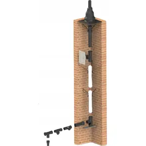 Комплект дымохода Almeva ZUB Zestaw kominowy LIK /STARR DN60/100na80 - коаксиальный переход DN60/100 на DN80
