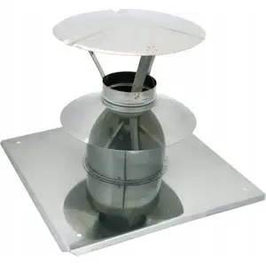Кровельная вытяжная насадка SpiroFlex 80/125 turbo (nv) с кровельной плитой, SpiroFlex