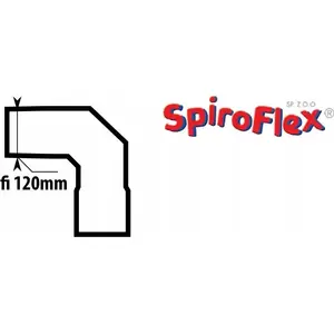 SpiroFlex колено настенное из нержавеющей стали 120 мм SX-WN120KN