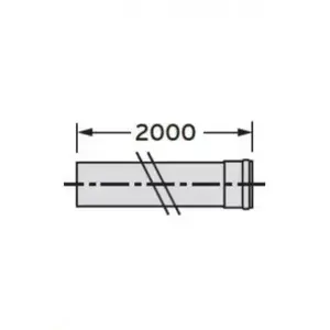 Flue Extension Pipe Vaillant DN80 2 m 303255