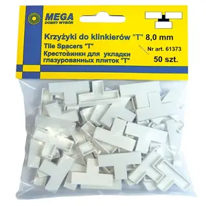 Tile spacer T-type for clinker, MEGA 10 mm, pack 40 pcs (MPN 61374)