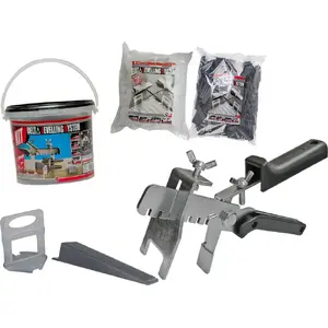 Tile leveling system set RUBI RUBI ZESTAW DELTA 1.5 mm for tile thickness 3–12 mm