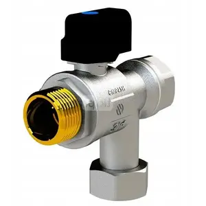 Leņķa lodkrāns ARCO VA30 katliem 1/2" vītne vīrietis x 1/2" vītne sieviete ar pārklātu filtru un tauriņrokturi
