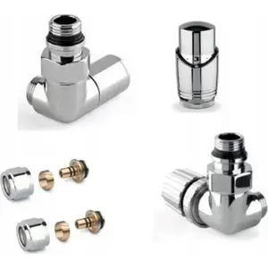 Angle valve No name OT3901LB051/2 40 mm thermostatic left M30x1.5 for CU/PEX connections, matte black