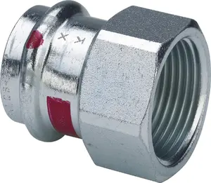 VIEGA 1112 Steel Transition Fitting 15 mm with 1/2 Inch Female Thread and SC-Contur 5-Pack