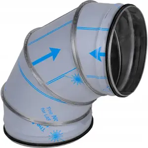 Stainless steel segmented elbow with gasket 250/90° ALNOR BSL-K-250-90