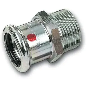 Savienojums SANHA pārejas C-Steel d76.1x3 ar ārējo vītni — SANHA 124243G763