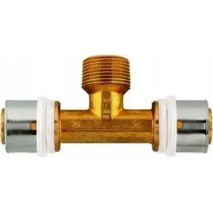 Copper press tee Herz 20x2–3/4"–20x2 female thread, model 22P722052