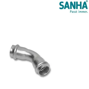 SANHA NiroSan-Press Łuk 45° PxP 76,1 stainless steel press elbow 45° PxP DN76.1