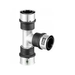 VIEGA stainless steel reducing tee 20 x 16 x 20 mm, corrosion-resistant, polished