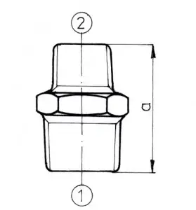 Редуцирующий ниппель Opal 2"×1" 245-36V Photo 2