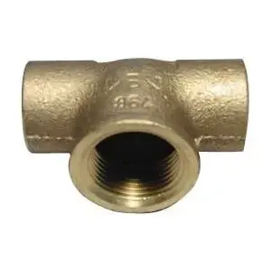 VIEGA тройник с внутренней резьбой 18 мм x 1/2" x 18 мм латунь (103767)