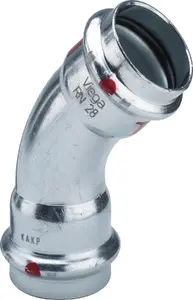 Viega 1126 Prestabo Tērauda 45° līkums cauruļvadu savienojums 22 mm ar SC-Contur