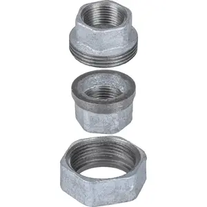 Straight coupling AGAflex 3/4" flat nut zinc-plated for plumbing connections