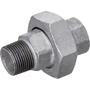 Threaded galvanized union INVENA ZO-43-025 GZ 1" for pipe connections