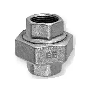 Плоская двусоединительная муфта 1/2" Odlewnia Zawiercie — металлическая сантехническая деталь, оцинкованная