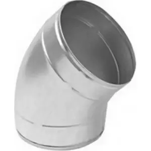 SpiroFlex 125 mm stamped offset elbow 45° (OC) for ventilation ducting