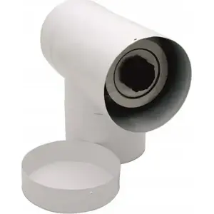SpiroFlex duct tee 60x100 mm with decorative collar 90° SX-TDNV60/100TDB