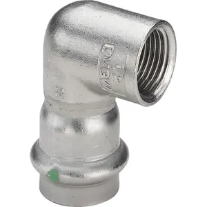VIEGA 90° elbow connector 18 x 1/2, stainless steel, polished