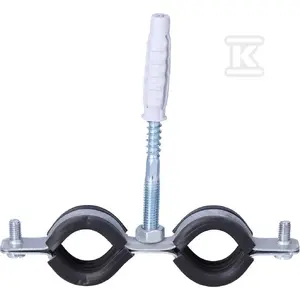 Metāla-rubera dubultā cauruļu skava Walraven BIS Cobra 0802124 priekš 1/2" caurulēm 20–24 mm