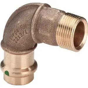 VIEGA 90° elbow 15 x 3/4 in, copper-silicon brazed, polished — pipe connector
