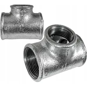 Тройник накидной AGAflex 1 1/4" x 1" x 1 1/4" оцинкованный сантехнический