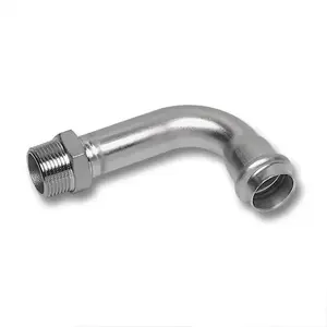 Press elbow SANHA NiroSan-Press Łuk 90° PxGZ 54x2 stainless steel press fitting