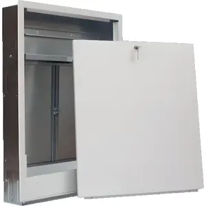 Flush-mounted electrical distribution cabinet SZPMS-4 with cover and space for 10-circuit control, external 752×730×120 mm, internal 710×730×120 mm