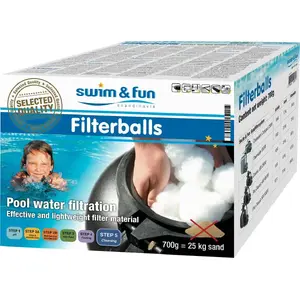 Swim & Fun Filterballs 700 g — pool filter media, lightweight polymer balls for sand filters
