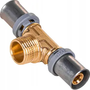 Brass Press Tee Comap CMTZ2012, 20 x 1/2" x 20 mm, male thread (GZ)