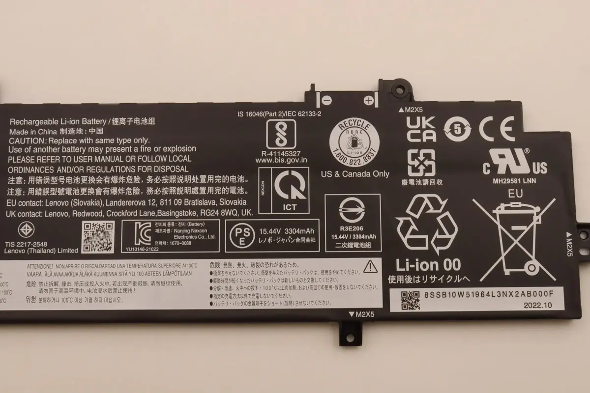 Аккумулятор Lenovo 5B10W51863 52.5Wh 3400 мА·ч Photo 3