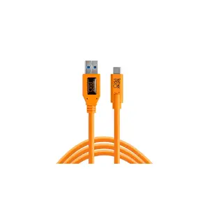 USB cable Tether Tools CUC3215-ORG — USB 3.2 Gen 1 (3.1 Gen 1), USB A to USB C, 4.6 m, orange