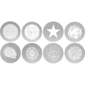 Gobo komplekts GlareOne GlareOne Spotlight Gobo Set 3 — aizvietojami metāla un stikla gobo