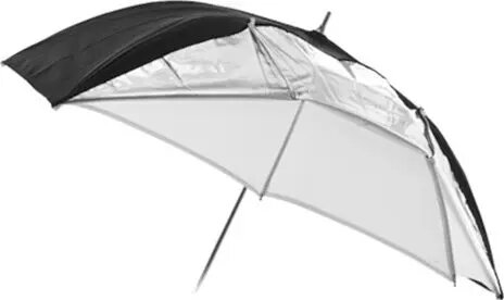 Massa Parasolka 2in1 lietussargs sudraba-melns +