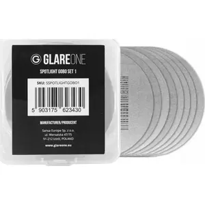 Gobo komplekts GlareOne Spotlight Gobo Set 1 - aizvietojamas maskas skatuves apgaismojumam