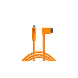 USB kabelis Tether Tools CUC33R15-ORG — USB‑C uz Micro‑USB B, USB 3.2 Gen 1 (5 Gbit/s), 4,6 m, oranžs