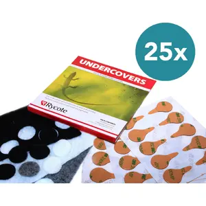 Rycote Undercovers sajaukto krāsu — komplekts ar 25 mikrofonu vēja aizsargiem