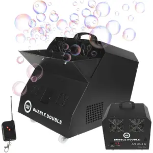 Light4Me Bubble Double bubble machine 300W black — dual-output bubble blower