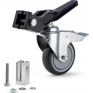 Castor wheels Avenger for 25×25 mm mount, Ø100 mm, black - Avenger A9000NB
