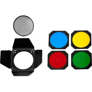 GlareOne honeycomb grid and color gel filter set for 18 cm parabolic reflector (Wrota) 11446-uniw