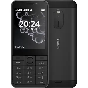 Mobilo tālrunis NOKIA 230 TA-1609 DS melns — divu SIM karšu, pamatfunkciju tālrunis