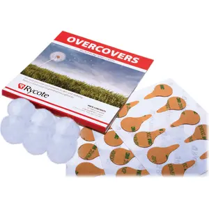 Rycote Overcovers white set — 6 Fur windshields with 30 Stickies for microphone wind protection