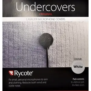 Microphone windscreen covers Rycote Undercovers White — 30 pieces with 30 stickies