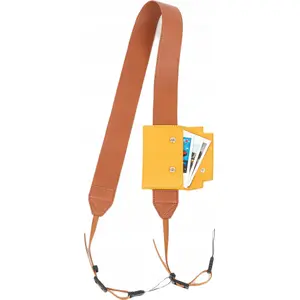 Neck and Shoulder Strap with Photo Case for Fujifilm Instax Mini — LoveInstant SB8624, Brown
