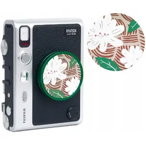 Decorative Lens Cap Sticker for Fujifilm Instax Mini Evo by LoveInstant — Floral Retro Design, 3m Adhesive