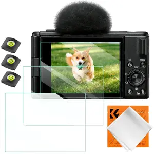 Screen Protector Glass Set (3x) for Sony ZV-1, ZV-1 II, ZV-E10 by K&F (9H hardness)